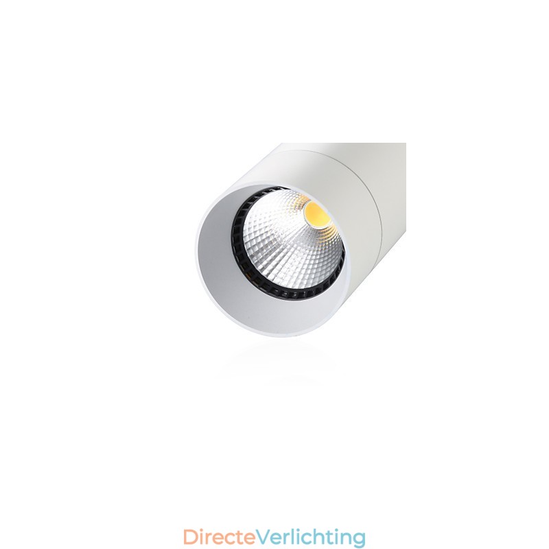 GE 05032 8W 136mm 1-lichts mini hanglamp gepoedercoat wit met aluminium