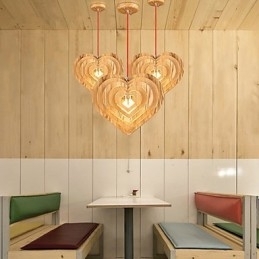 Kroonluchter Mini Stijl Lantaarn Hout Bamboe