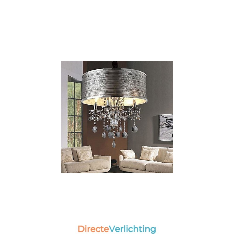 Moderne, eigentijdse kristallen metalen hanglamp