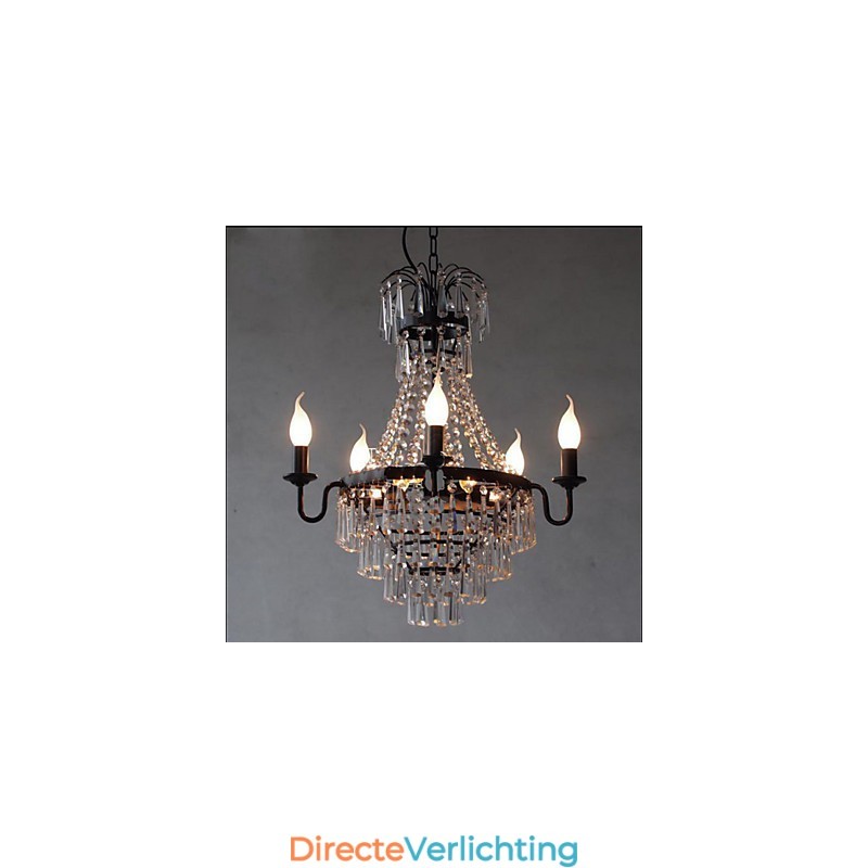 Amerikaanse Country Retro Kaars Kristallen Lamp