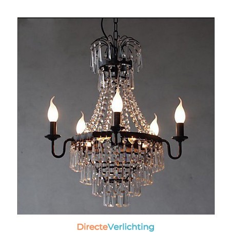 Amerikaanse Country Retro Kaars Kristallen Lamp Amerikaanse Country Retro Kaars Kristallen Lamp