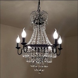 Amerikaanse Country Retro Kaars Kristallen Lamp