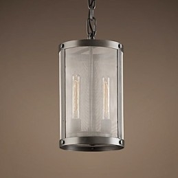 2-lichts hanglamp met transparante kap