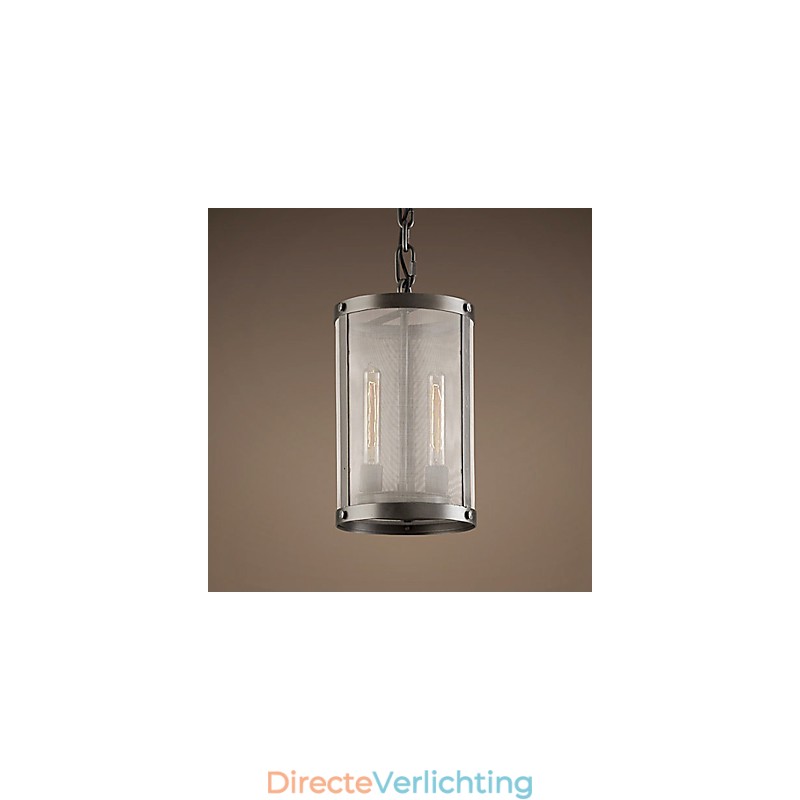 2-lichts hanglamp met transparante kap