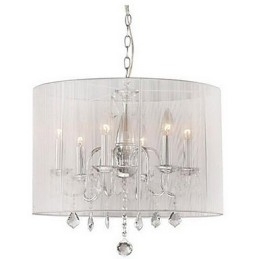 Moderne eigentijdse drum kristal gegalvaniseerde hanglamp