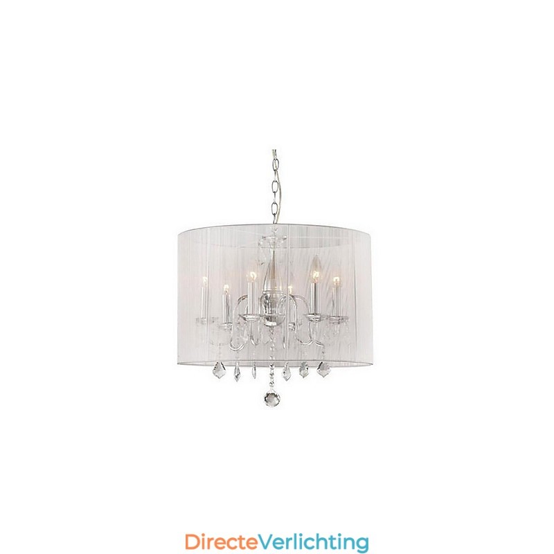 Moderne eigentijdse drum kristal gegalvaniseerde hanglamp