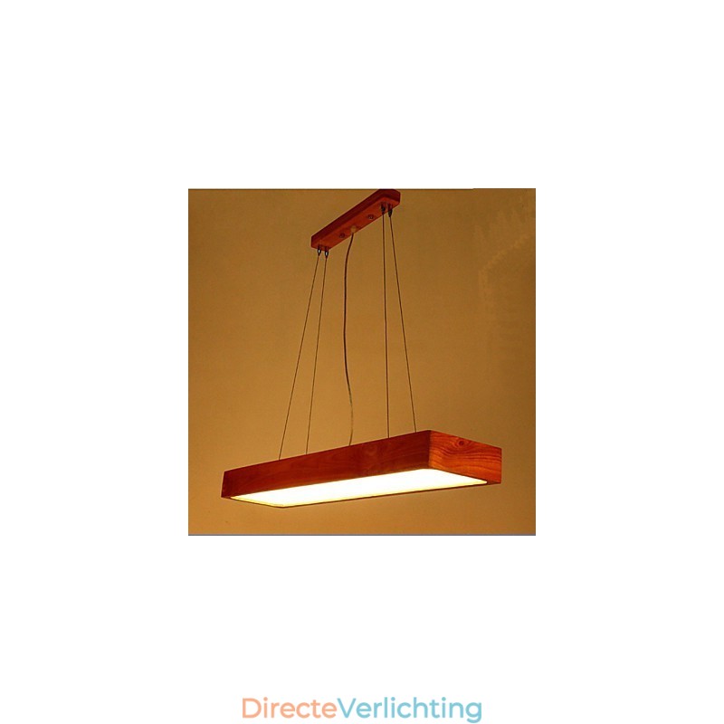 Eenvoudige hoogwaardige hanglamp van massief hout