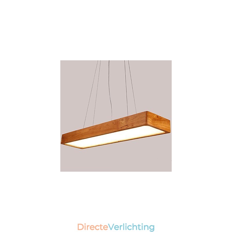 Eenvoudige hoogwaardige hanglamp van massief hout
