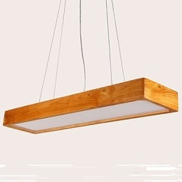 Eenvoudige hoogwaardige hanglamp van massief hout