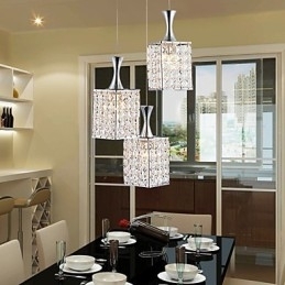 3 lampen metalen frame K9 kristallen kroonluchter hanglamp stuurlamp