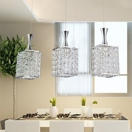 3 lampen metalen frame K9 kristallen kroonluchter hanglamp stuurlamp
