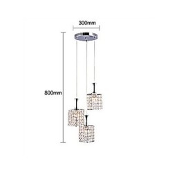 3 lampen metalen frame K9 kristallen kroonluchter hanglamp stuurlamp