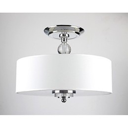 Elegante kristallen plafondlamp met 6 lampen in cilindervormige kap