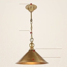 Puur messing hanglamp Mini-stijl Traditioneel klassiek metaal