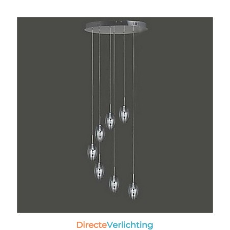 Moderne, eigentijdse, traditionele, klassieke, metalen hanglamp van chroom Moderne, eigentijdse, traditionele, klassieke, metalen hanglamp van chroom