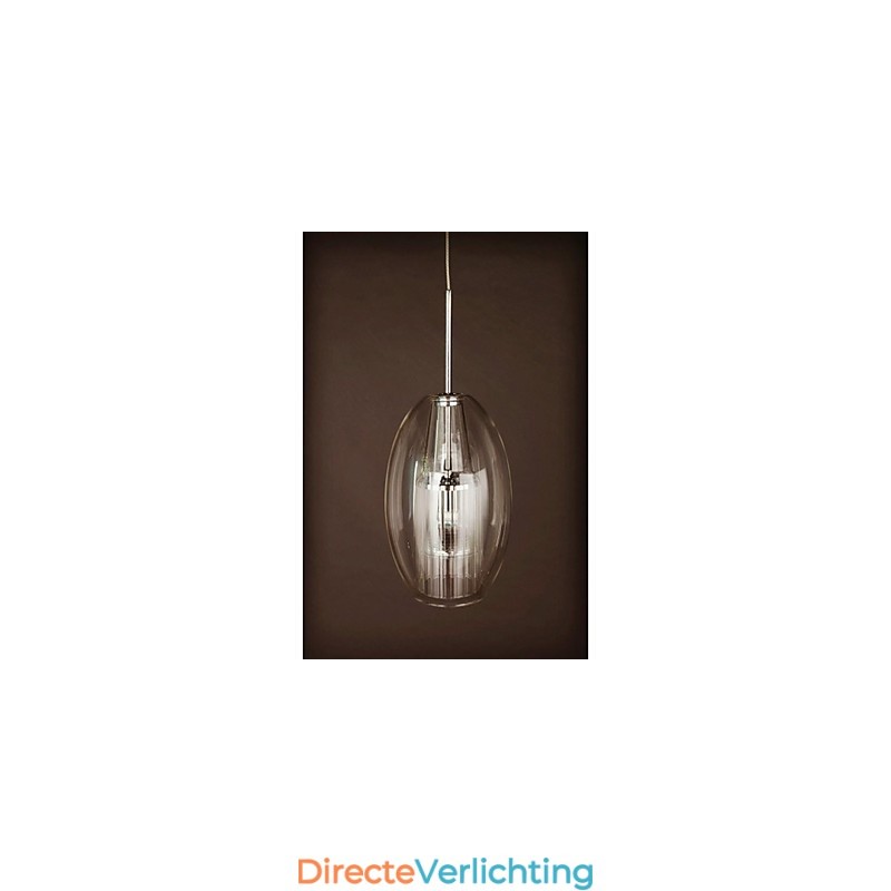 Moderne, eigentijdse, traditionele, klassieke, metalen hanglamp van chroom