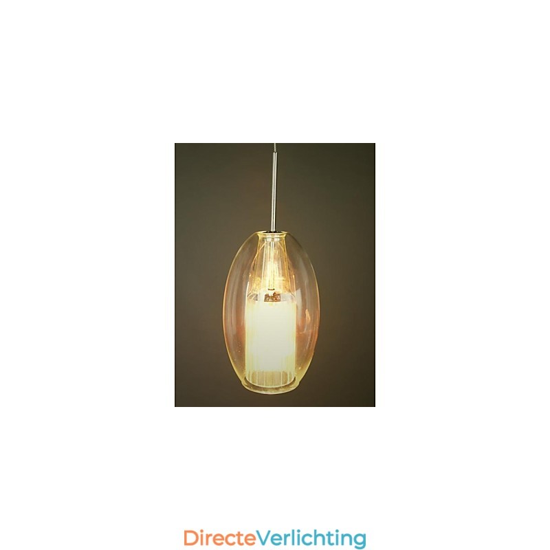 Moderne, eigentijdse, traditionele, klassieke, metalen hanglamp van chroom
