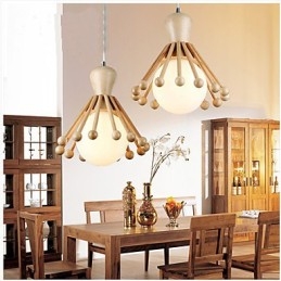 Tuinhouten kroonluchter Eenvoudige Scandinavische houten kroonluchter 2