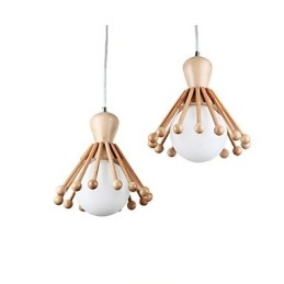 Tuinhouten kroonluchter Eenvoudige Scandinavische houten kroonluchter 2