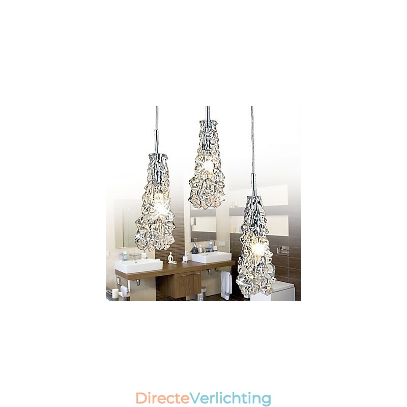 Tradition Classic Transparant glas 3-lichts kroonluchter