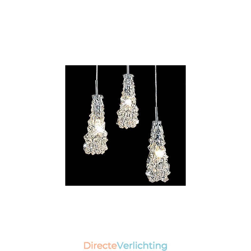 Tradition Classic Transparant glas 3-lichts kroonluchter