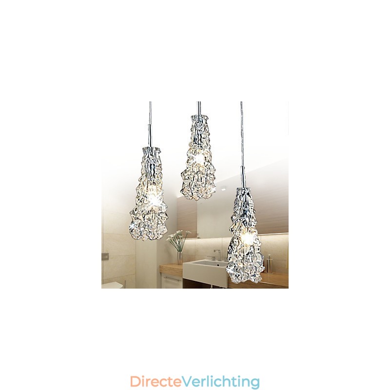 Tradition Classic Transparant glas 3-lichts kroonluchter
