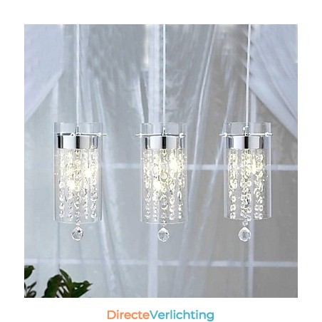 Artistieke kristallen hanglamp met glazen kappen G4-lampvoet Artistieke kristallen hanglamp met glazen kappen G4-lampvoet