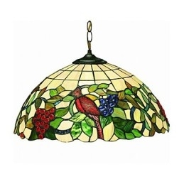 Druiven en vogels 2-lichts hanglamp
