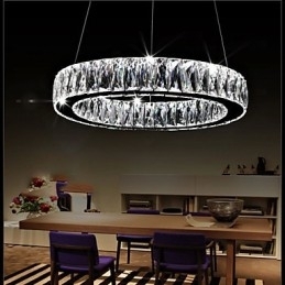Kristallen kroonluchterverlichting Verlichting Moderne enkele ringen K9 Grote kristallen plafondlampen voor binnen