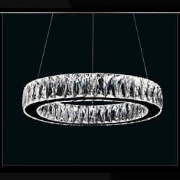 Kristallen kroonluchterverlichting Verlichting Moderne enkele ringen K9 Grote kristallen plafondlampen voor binnen