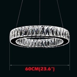 Kristallen kroonluchterverlichting Verlichting Moderne enkele ringen K9 Grote kristallen plafondlampen voor binnen