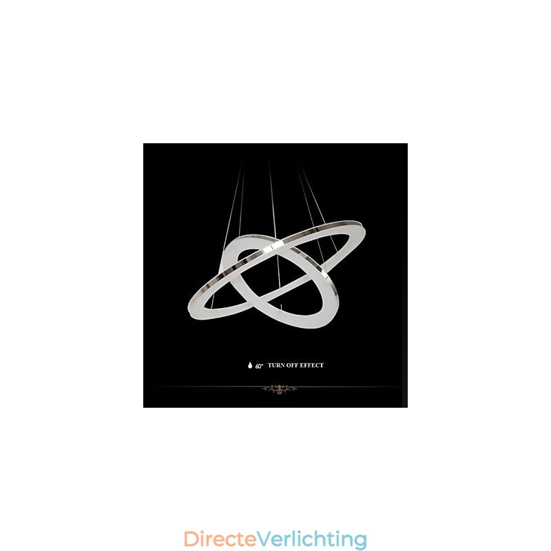 Acryl Hanglamp Ronde Kroonluchter Verlichting met 2 Ringen Lampen Armaturen
