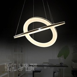 Acryl Hanglamp Ronde Kroonluchter Verlichting met 2 Ringen Lampen Armaturen