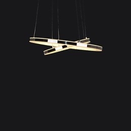 Acryl Hanglamp Ronde Kroonluchter Verlichting met 2 Ringen Lampen Armaturen