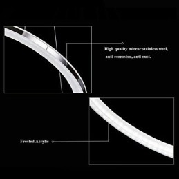 Acryl Hanglamp Ronde Kroonluchter Verlichting met 2 Ringen Lampen Armaturen
