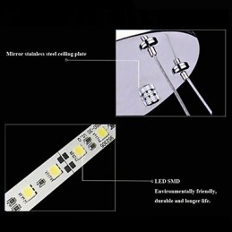 Acryl Hanglamp Ronde Kroonluchter Verlichting met 2 Ringen Lampen Armaturen