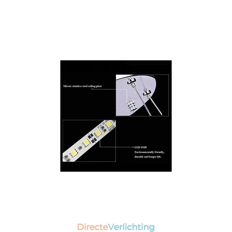 Acryl Hanglamp Ronde Kroonluchter Verlichting met 2 Ringen Lampen Armaturen