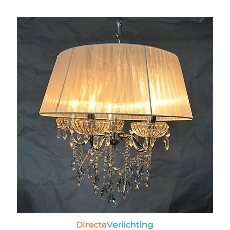 Dainty Chic 5-lichts hanglamppatroon met bloesem Dainty Chic 5-lichts hanglamppatroon met bloesem