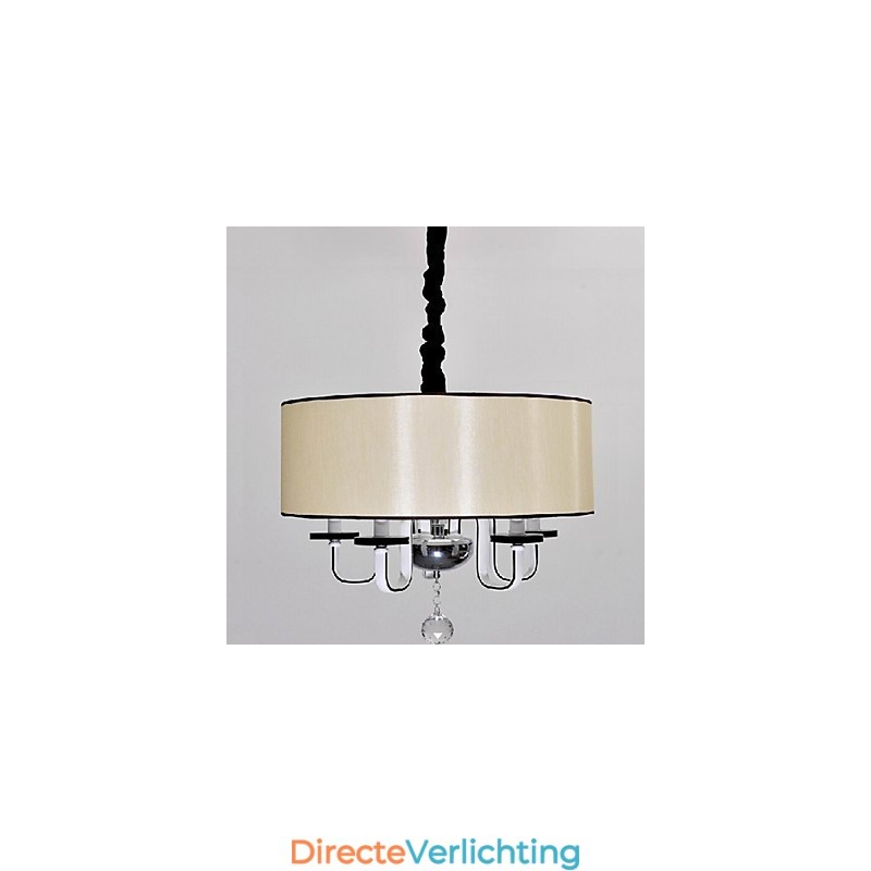 Moderne, eigentijdse hanglamp van kristalchroommetaal