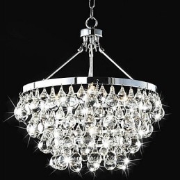Traditionele klassieke kristallen chromen metalen kroonluchter