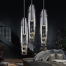 Moderne, eigentijdse mini-stijl gegalvaniseerde metalen hanglamp voor kinderen