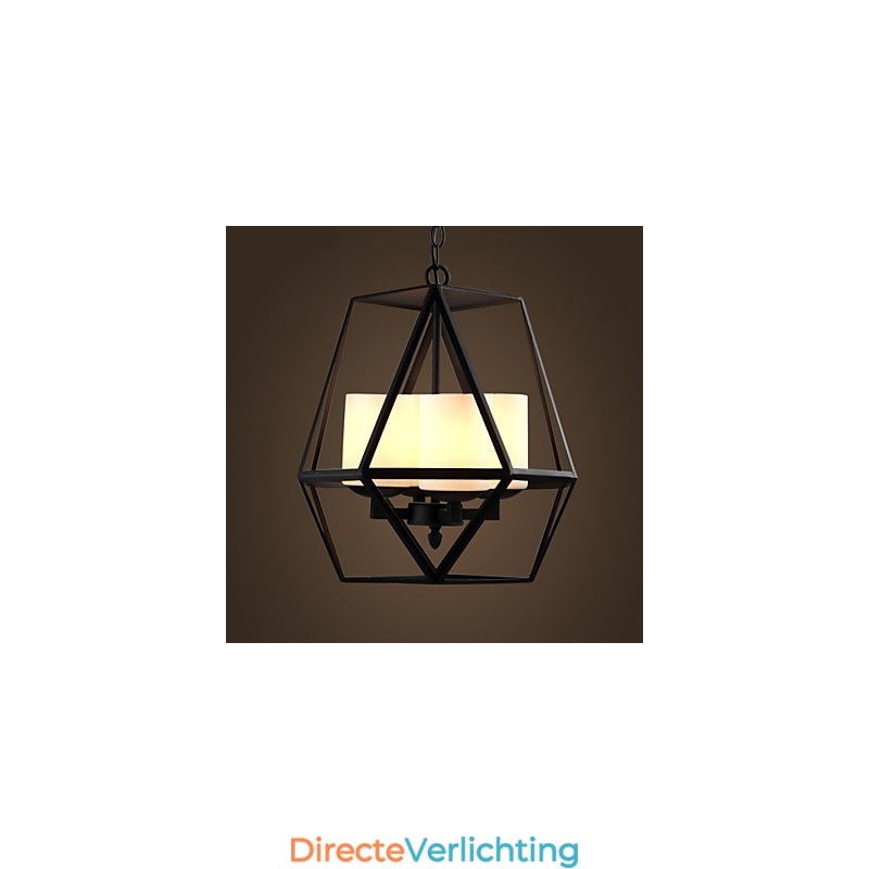 Topniveau Americange Vintage zwarte ijzeren lamp moderne kroonluchter kroonluchter 4 lampen