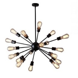 Moderne hanglamp met 20 lampen in radiale uitvoering