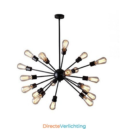 Moderne hanglamp met 20 lampen in radiale uitvoering Moderne hanglamp met 20 lampen in radiale uitvoering