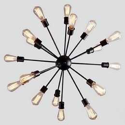 Moderne hanglamp met 20 lampen in radiale uitvoering