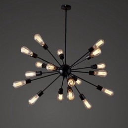 Moderne hanglamp met 20 lampen in radiale uitvoering