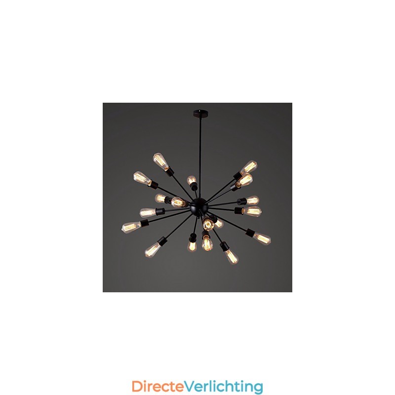 Moderne hanglamp met 20 lampen in radiale uitvoering