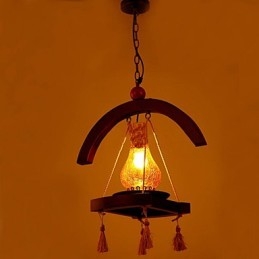 Americange massief houten hanglamp