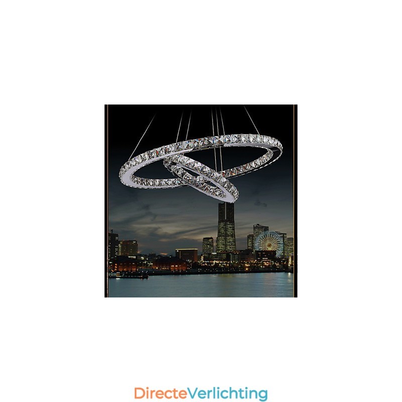 Hotel Hanglamp Kristallen Kroonluchter Verlichting Plafondlampen Armaturen met Warm en Koel Wit