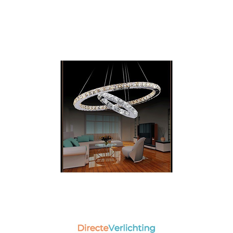 Hotel Hanglamp Kristallen Kroonluchter Verlichting Plafondlampen Armaturen met Warm en Koel Wit